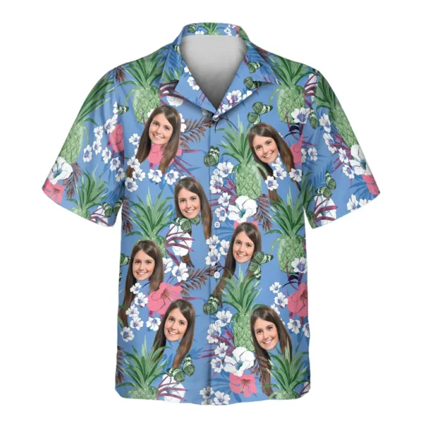 1 Aloha Bloom Aloha Custom Hawaiian Shirts With Faces Or Logos