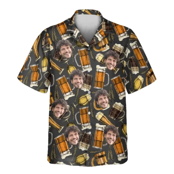 1 Aloha Brews Aloha Custom Hawaiian Shirts With Faces Or Logos