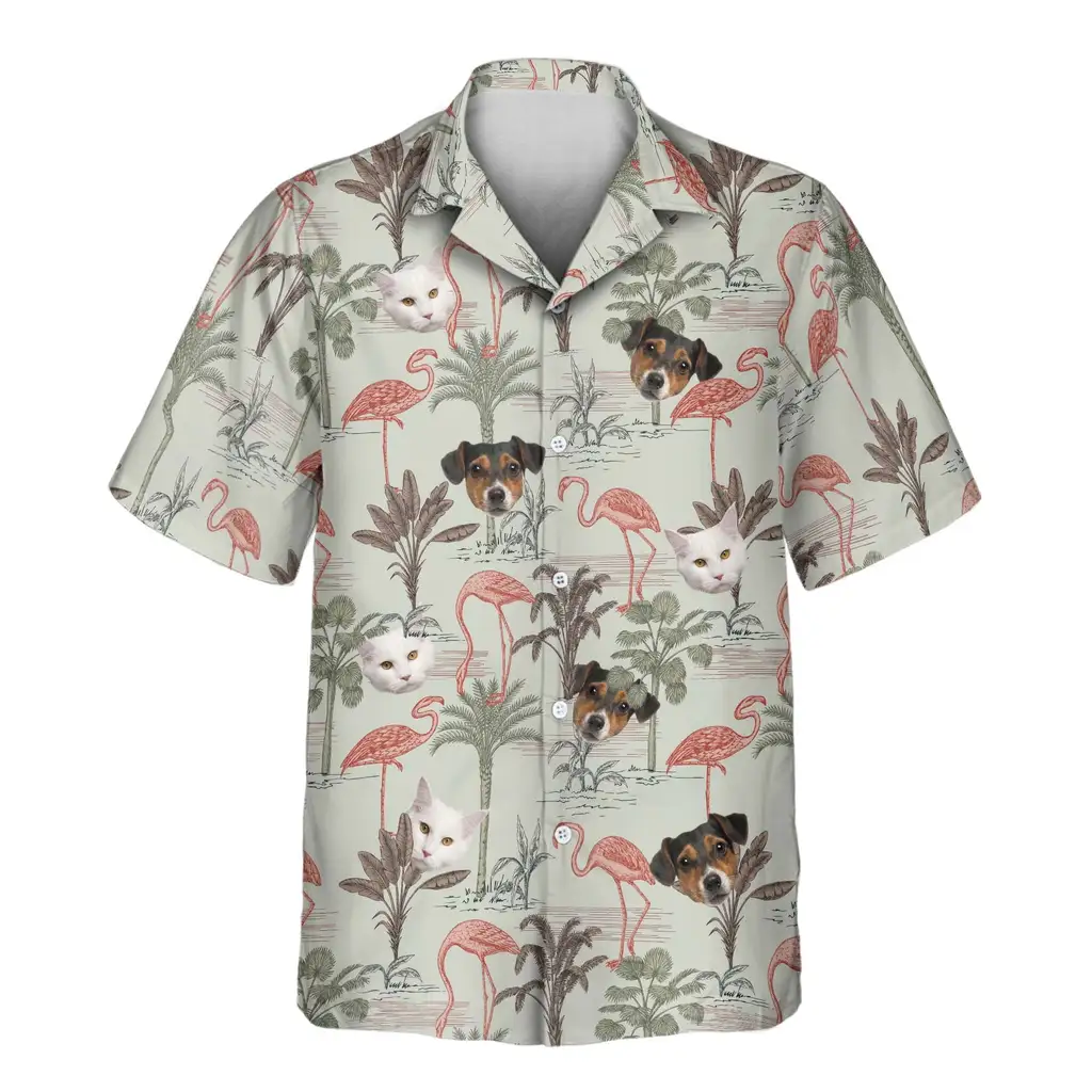1 Exotic Jungle Aloha Custom Hawaiian Shirts With Faces Or Logos