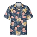 1 Flamingo Pineapple Paradise Aloha Custom Hawaiian Shirts With Faces Or Logos