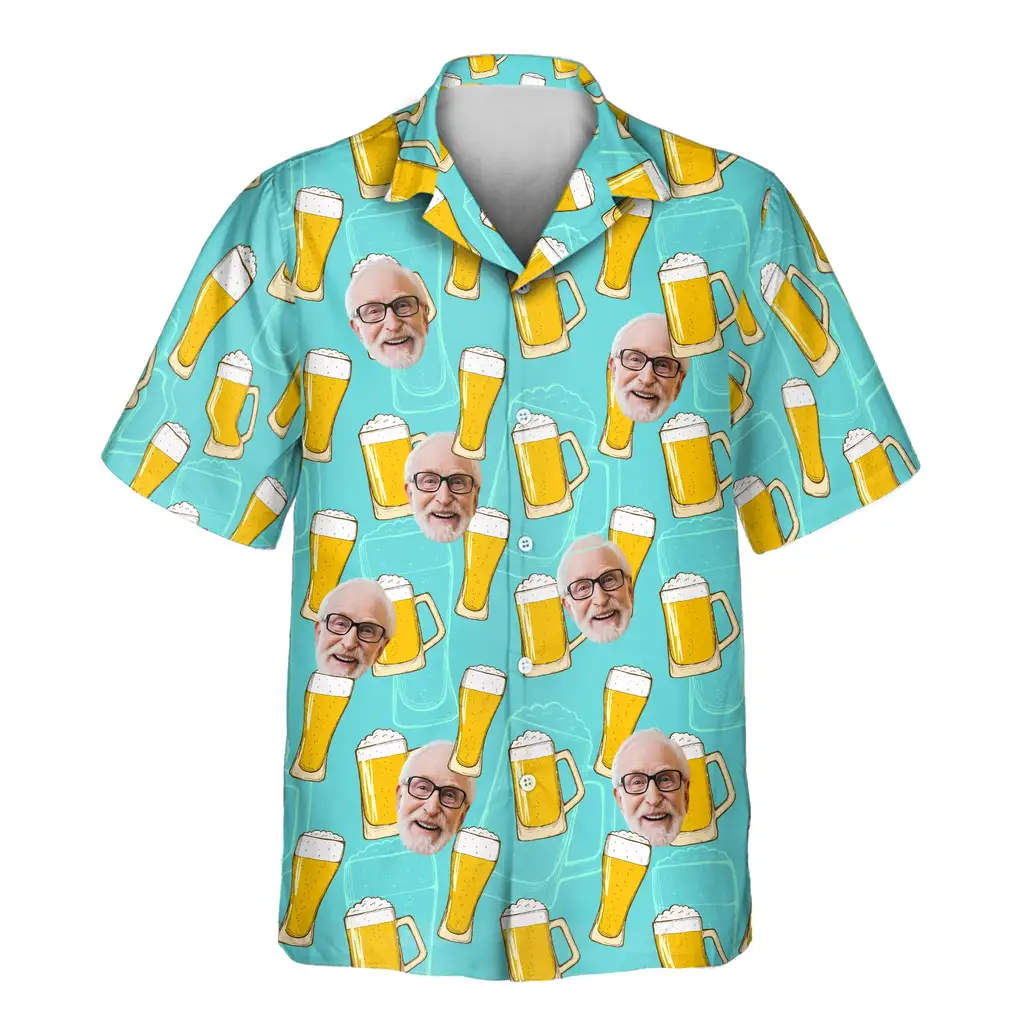 1 Funky Brew Paradise Aloha Custom Hawaiian Shirts With Faces Or Logos