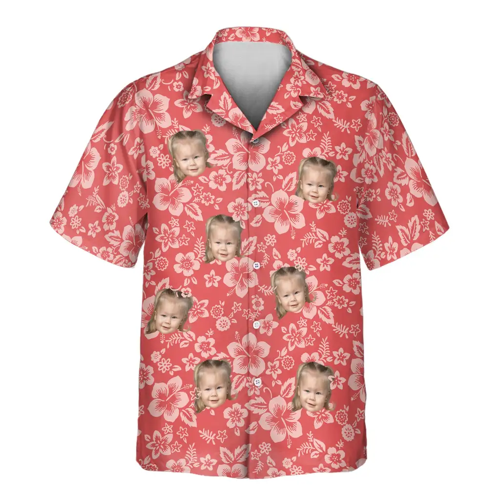 1 Japanese Hibiscus Blossom Aloha Custom Hawaiian Shirts With Faces Or Logos