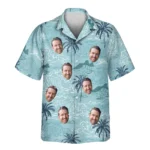 1 Retro Ocean Wave Aloha Custom Hawaiian Shirts With Faces Or Logos