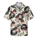 1 Retro Record Vibes Aloha Custom Hawaiian Shirts With Faces Or Logos