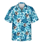 1 Surf Floral Hibiscus Aloha Custom Hawaiian Shirts With Faces Or Logos