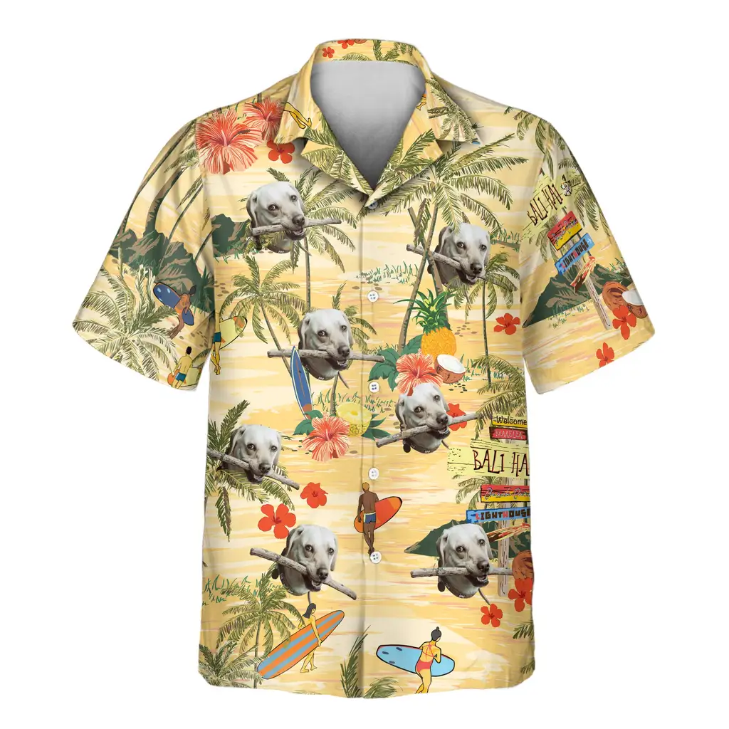 1 Surf S Up Island Aloha Custom Hawaiian Shirts With Faces Or Logos