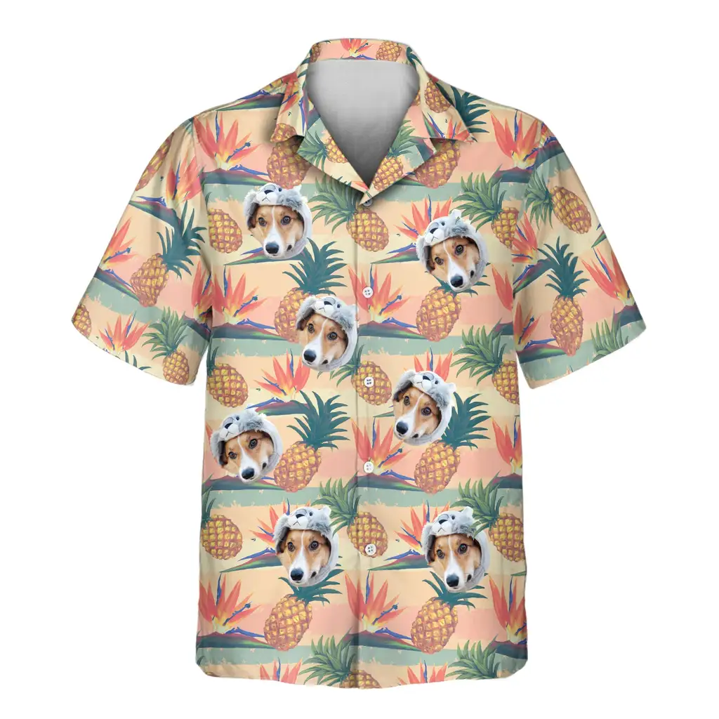 1 Tropical Bloom Aloha Custom Hawaiian Shirts With Faces Or Logos