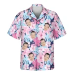 1 Tropical Floral Escape Aloha Custom Hawaiian Shirts With Faces Or Logos