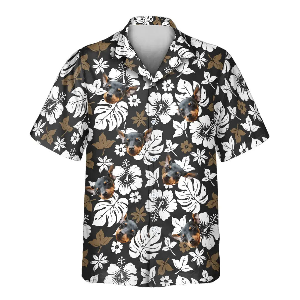 1 Tropical Hibiscus Flower Aloha Custom Hawaiian Shirts With Faces Or Logos