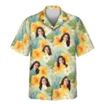 1 Tropical Hibiscus Vibes Aloha Custom Hawaiian Shirts With Faces Or Logos