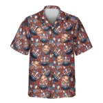 1 Uncle Sam Celebration Aloha Custom Hawaiian Shirts With Faces Or Logos