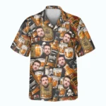 1 Whiskey Skulls Retro Aloha Custom Hawaiian Shirts With Faces Or Logos