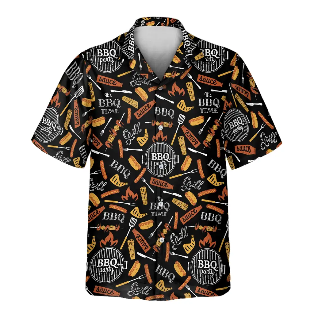 2 Grill Master Aloha Custom Hawaiian Shirts With Faces Or Logos