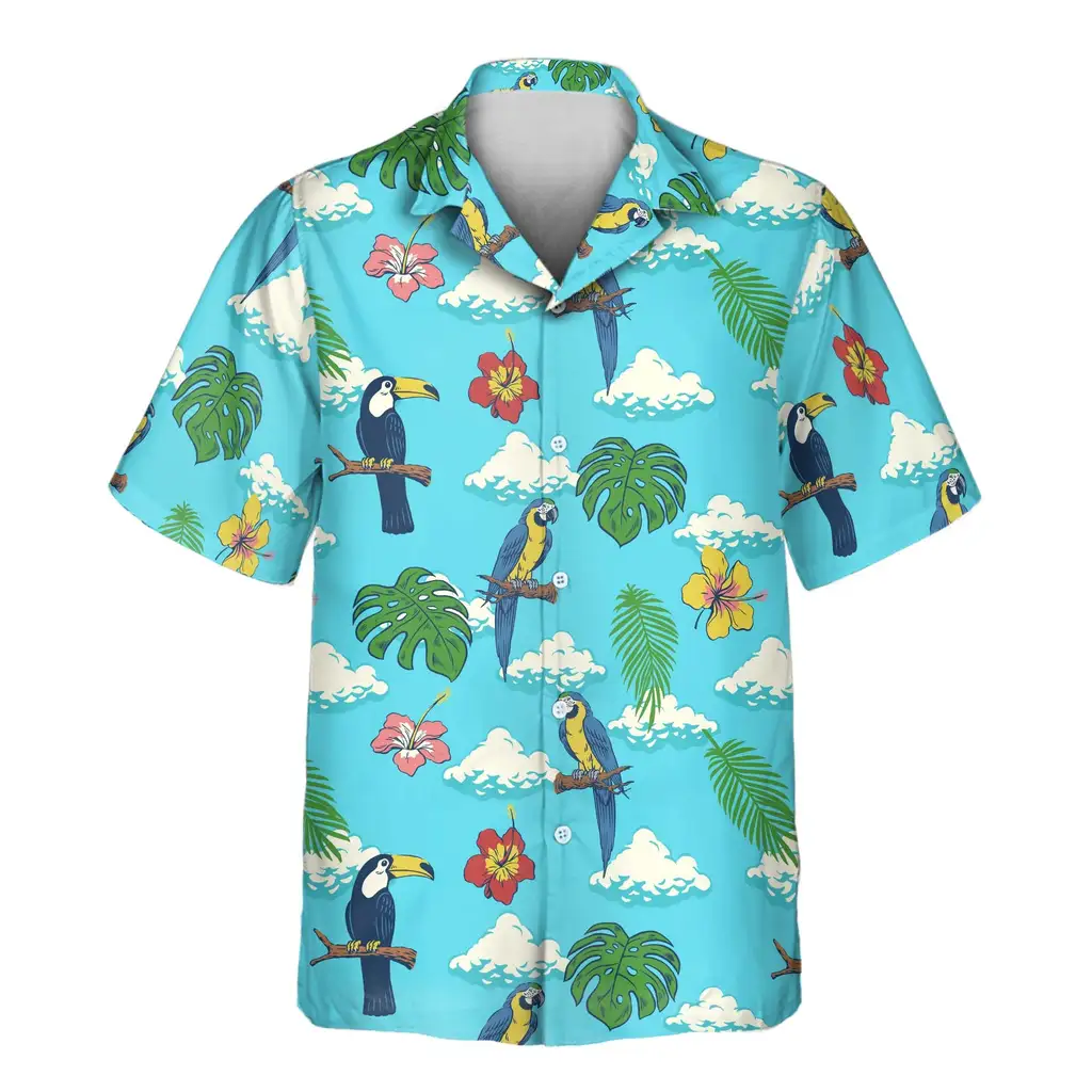 2 Jungle Bird Paradise Aloha Custom Hawaiian Shirts With Faces Or Logos 2 Jungle Bird Paradise Aloha Custom Hawaiian Shirts With Faces Or Logos