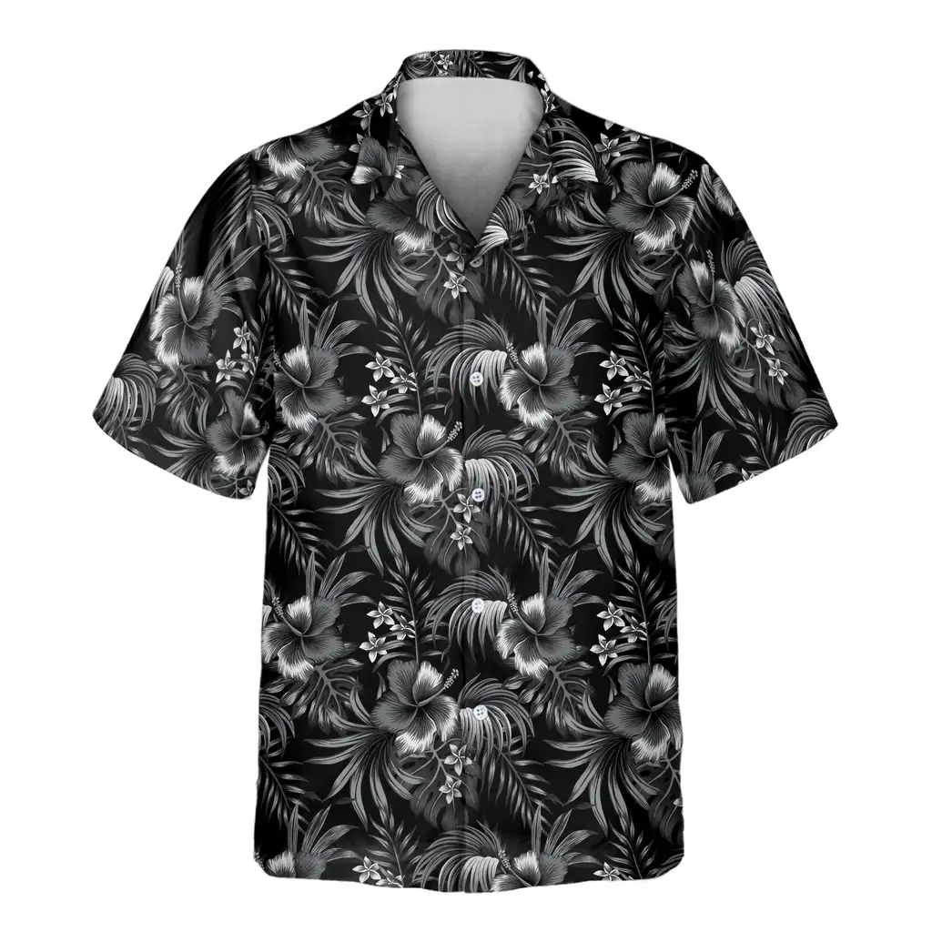 2 Midnight Hibiscus ParadiseAloha Custom Hawaiian Shirts With Faces Or Logos 2 Midnight Hibiscus ParadiseAloha Custom Hawaiian Shirts With Faces Or Logos