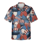 1 Retro American Patriotism Aloha Custom Hawaiian Shirts With Faces Or Logos