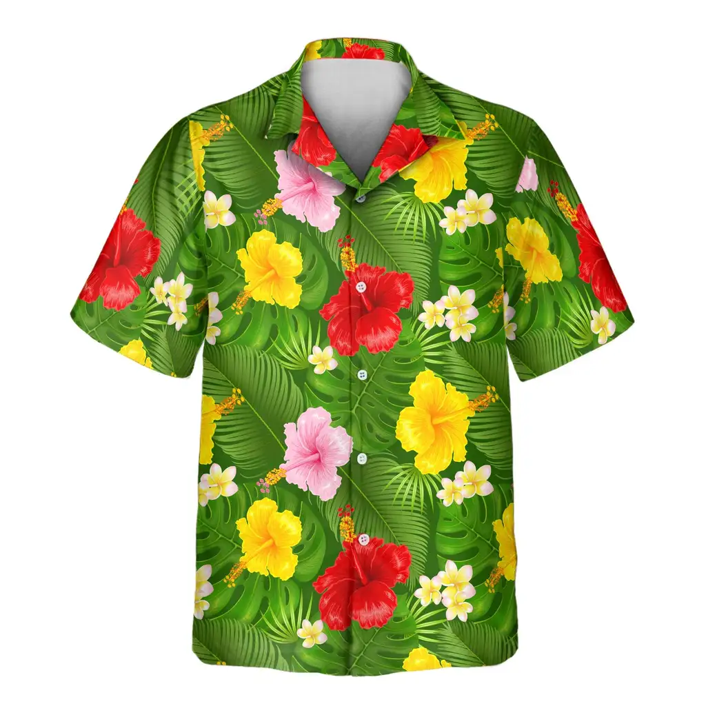 2 Summer Tropical Aloha Custom Hawaiian Shirts With Faces Or Logos