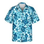 1 Surf Floral Hibiscus Aloha Custom Hawaiian Shirts With Faces Or Logos
