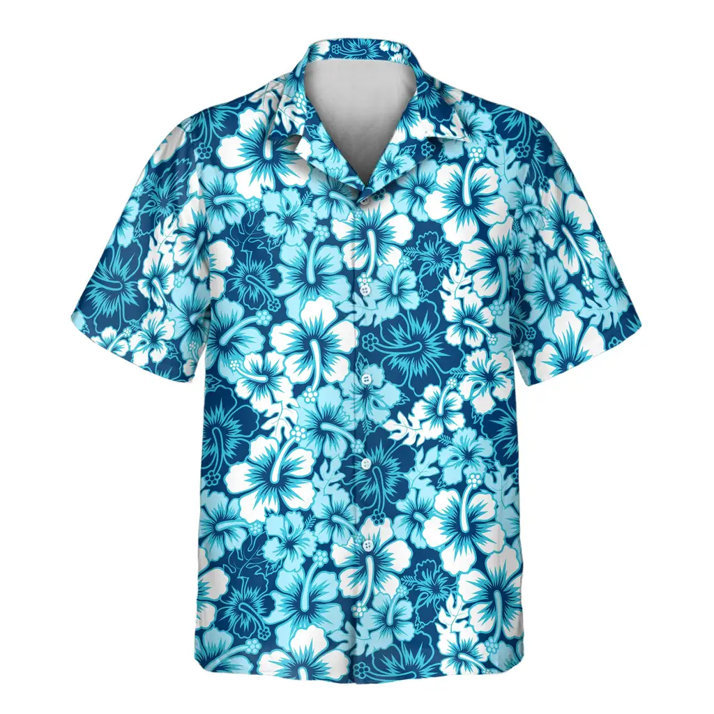 2 Surf Floral Hibiscus Aloha Custom Hawaiian Shirts With Faces Or Logos