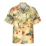1 Surf S Up Island Aloha Custom Hawaiian Shirts With Faces Or Logos