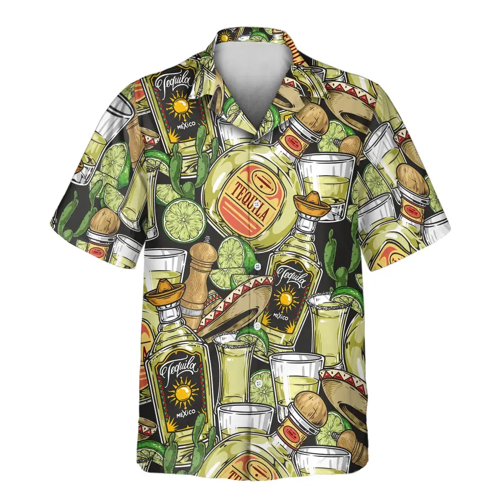 2 Tequila Tasting Aloha Custom Hawaiian Shirts With Faces Or Logos