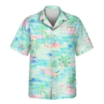 1 Tropical Flamingo Paradise Aloha Custom Hawaiian Shirts With Faces Or Logos