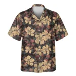 1 Tropical Grunge Bloom Aloha Custom Hawaiian Shirts With Faces Or Logos