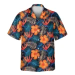 1 Vibrant Tropical Floral Aloha Custom Hawaiian Shirts With Faces Or Logos