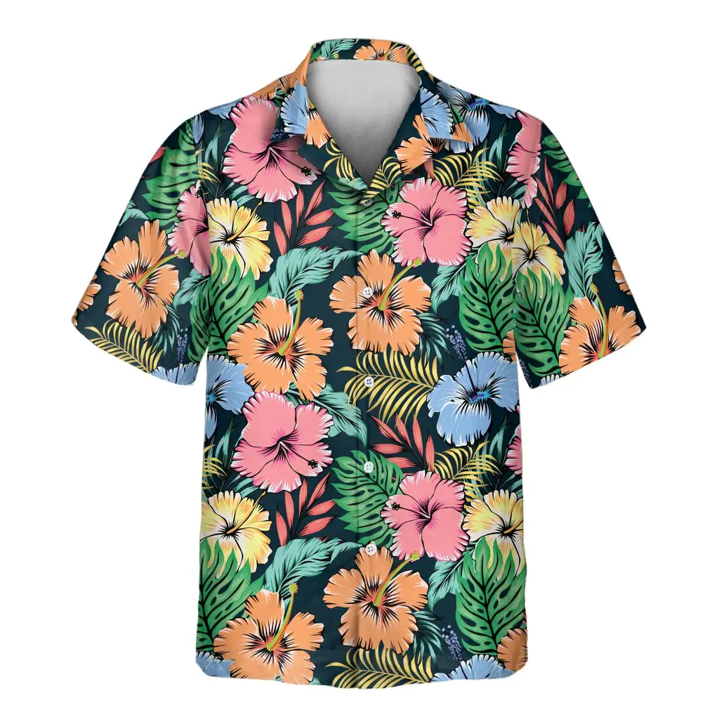 2 Vivid Summer Aloha Custom Hawaiian Shirts With Faces Or Logos