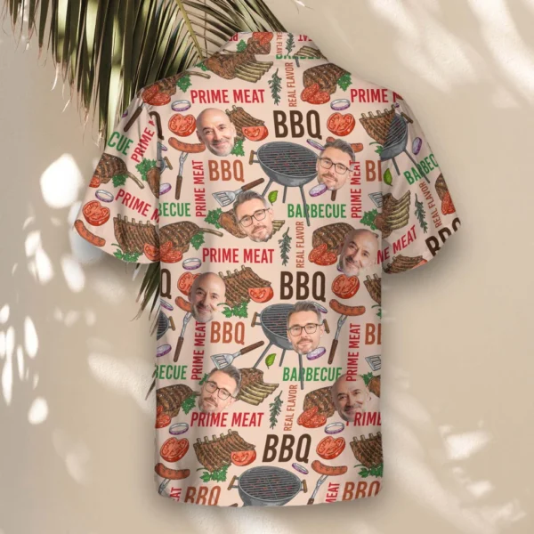 3 Barbecue Time Aloha Custom Hawaiian Shirts With Faces Or Logos