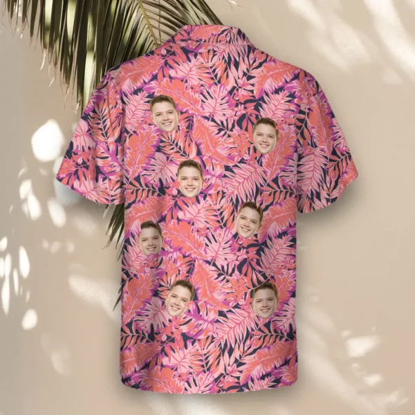3 Bright Colorful Tropical Florals Aloha Custom Hawaiian Shirts With Faces Or Logos