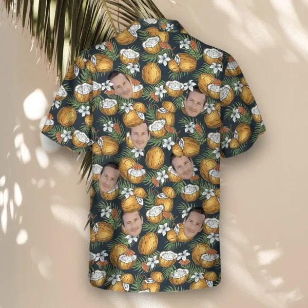 3 Coconut Paradise Cocktail Aloha Custom Hawaiian Shirts With Faces Or Logos