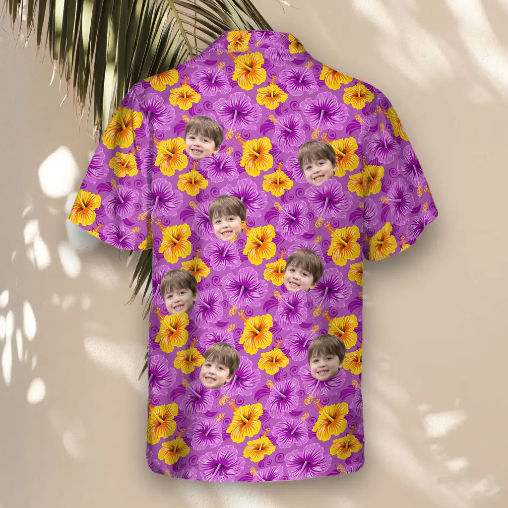 3 Enchanted Hibiscus Garden Aloha Custom Hawaiian Shirts With Faces Or Logos