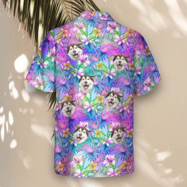 3 Flamingo Breeze Aloha Custom Hawaiian Shirts With Faces Or Logos