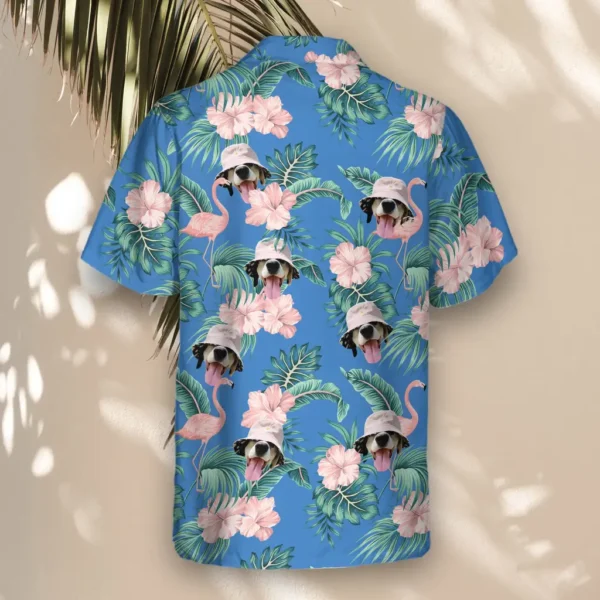 3 Flamingo Paradise Aloha Custom Hawaiian Shirts With Faces Or Logos