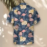1 Flamingo Pineapple Paradise Aloha Custom Hawaiian Shirts With Faces Or Logos