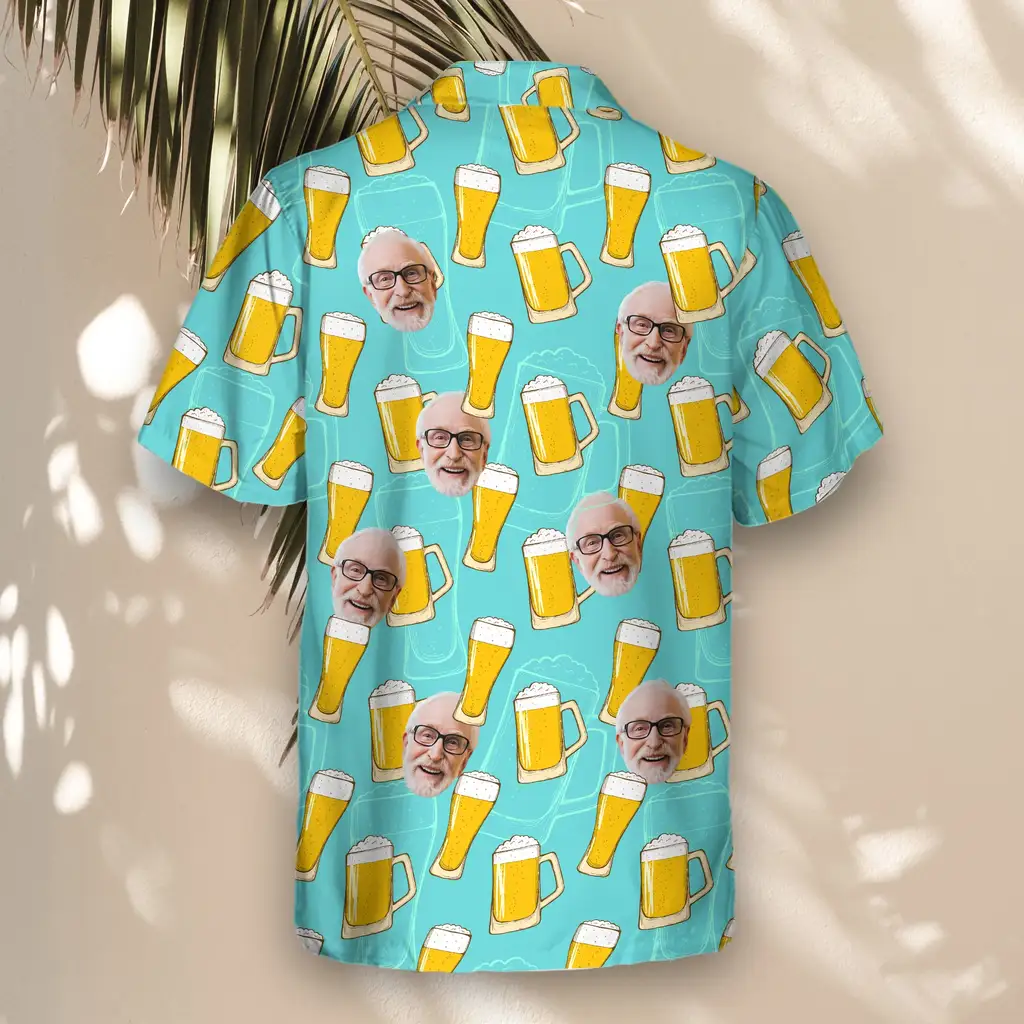 3 Funky Brew Paradise Aloha Custom Hawaiian Shirts With Faces Or Logos