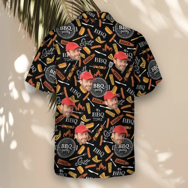 3 Grill Master Aloha Custom Hawaiian Shirts With Faces Or Logos