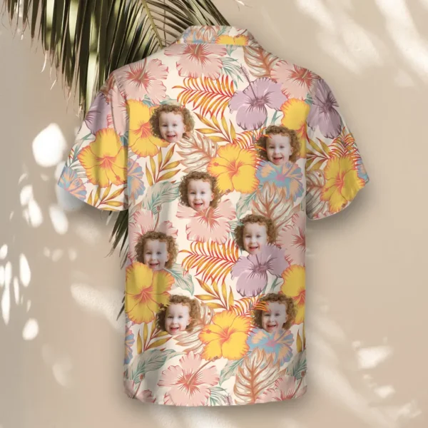 3 Hibiscus Summer Aloha Custom Hawaiian Shirts With Faces Or Logos