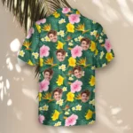 1 Island Blossom Aloha Custom Hawaiian Shirts With Faces Or Logos