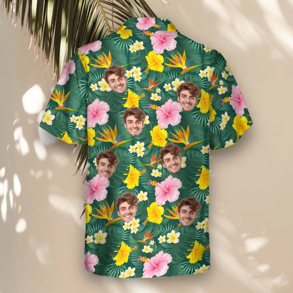 3 Island Blossom Aloha Custom Hawaiian Shirts With Faces Or Logos