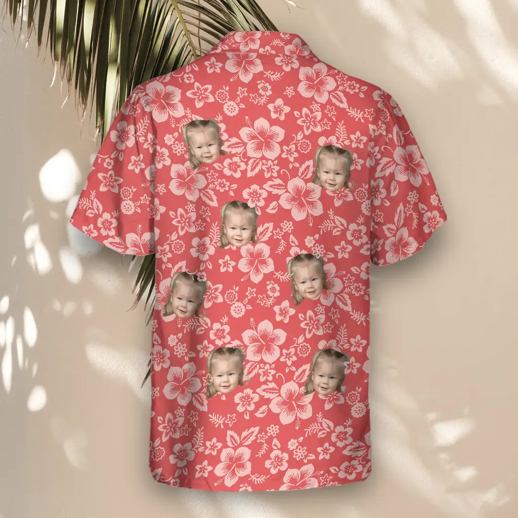 3 Japanese Hibiscus Blossom Aloha Custom Hawaiian Shirts With Faces Or Logos