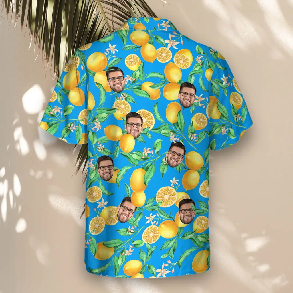 3 Lemon Grove Breeze Aloha Custom Hawaiian Shirts With Faces Or Logos 3 Lemon Grove Breeze Aloha Custom Hawaiian Shirts With Faces Or Logos