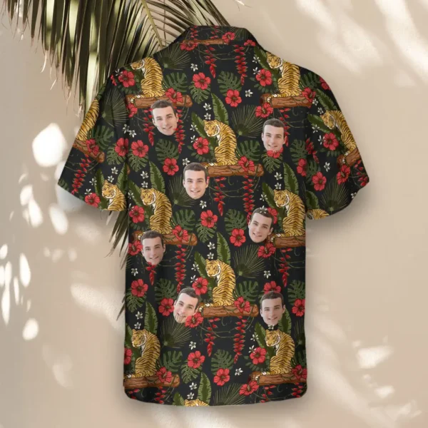3 Majestic Jungle Tiger Aloha Custom Hawaiian Shirts With Faces Or Logos