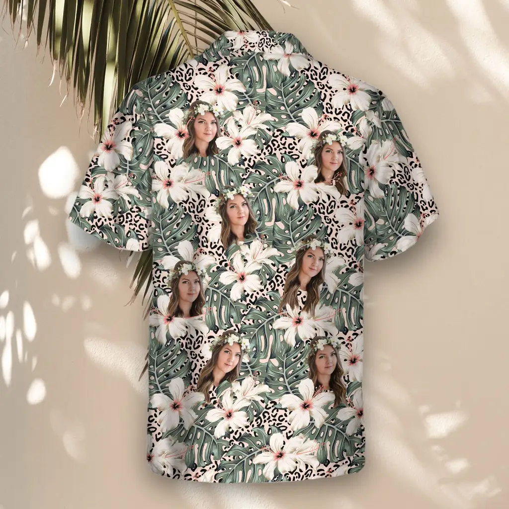 3 Monstera Hibiscus Dream Aloha Custom Hawaiian Shirts With Faces Or Logos 3 Monstera Hibiscus Dream Aloha Custom Hawaiian Shirts With Faces Or Logos