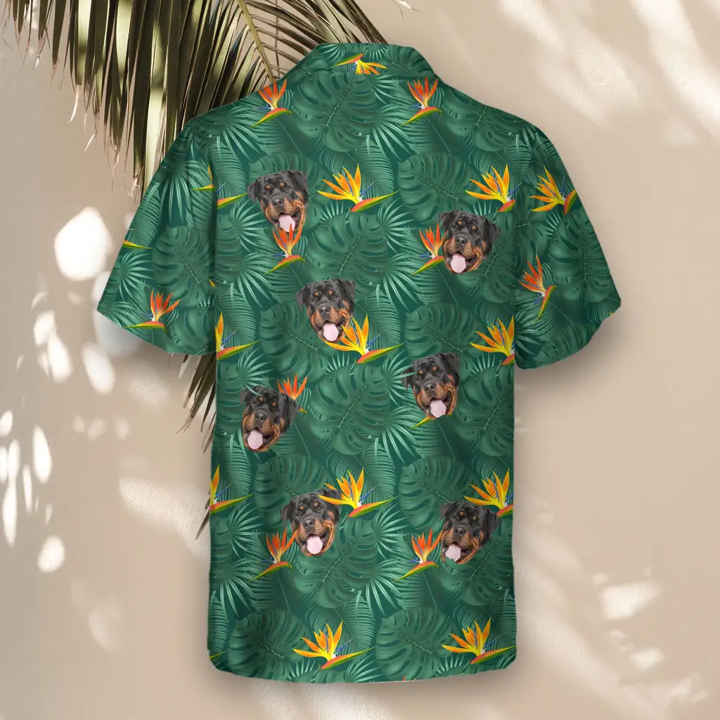 3 Monstera Paradise Aloha Custom Hawaiian Shirts With Faces Or Logos