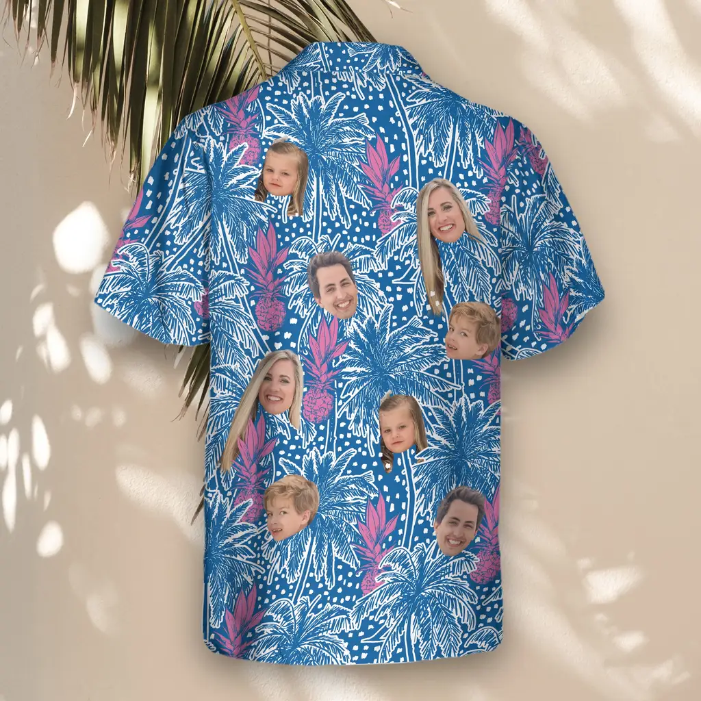 3 Pineapple Paradise Aloha Custom Hawaiian Shirts With Faces Or Logos