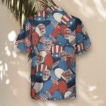 1 Retro American Patriotism Aloha Custom Hawaiian Shirts With Faces Or Logos