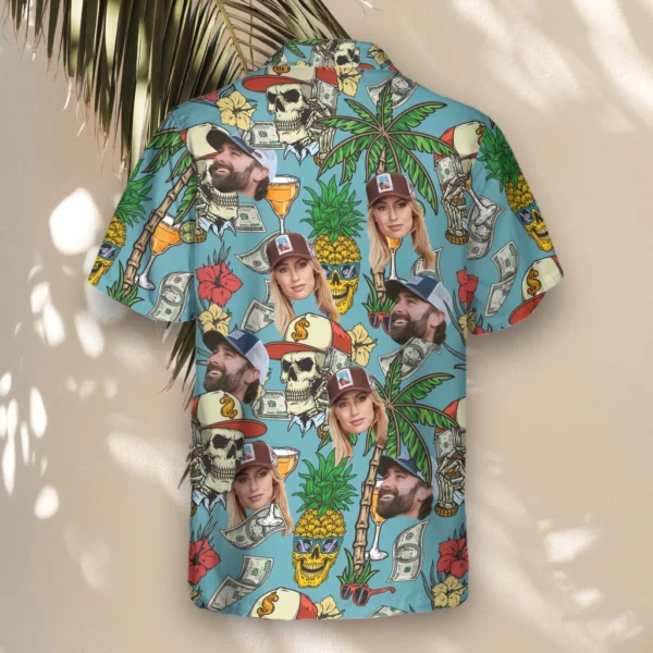 3 Rich Skull Paradise Aloha Custom Hawaiian Shirts With Faces Or Logos