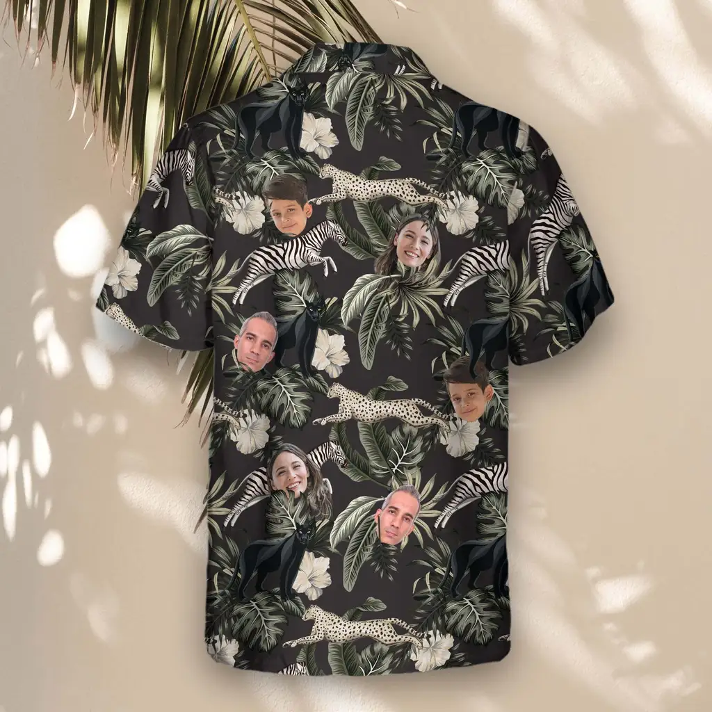 3 Running Wildlife Animal Aloha Custom Hawaiian Shirts With Faces Or Logos